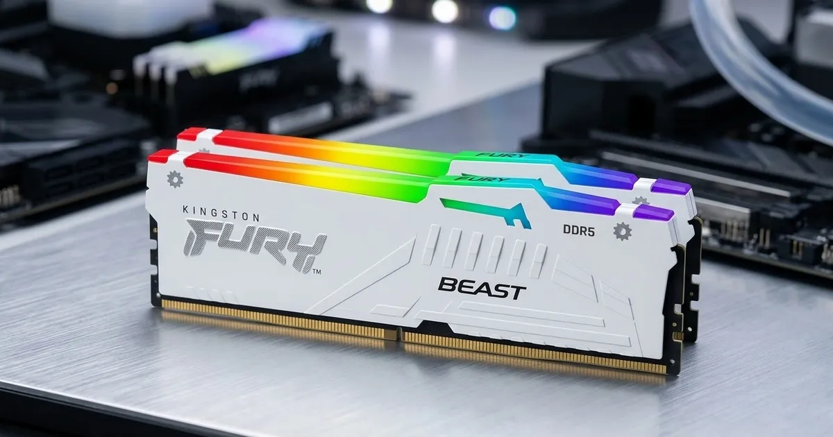 KINGSTON FURY BEAST DDR5 メモリー 16x2 32 Kingston Fury Beast RGB 32GB (2x16GB) DDR5 6000MT/s Desktop Memory