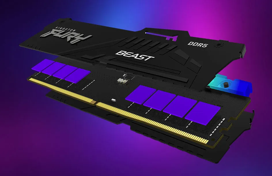 Kingston Fury Beast 64GB (2x32GB) 5200MT/s DDR5 Desktop Memory
