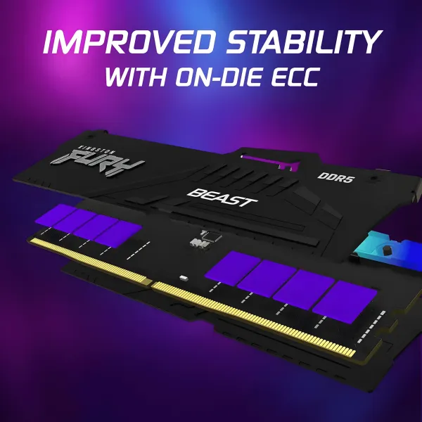 Kingston FURY Beast RGB 16GB DDR5 5200MT/s CL36 Memory | Evetech