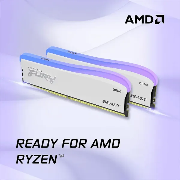 KINGSTON FURY DDR4 32gb bus 3600 (16×2) Kingston FURY Beast RGB 32GB DDR4 3600MTs - Performance & Style