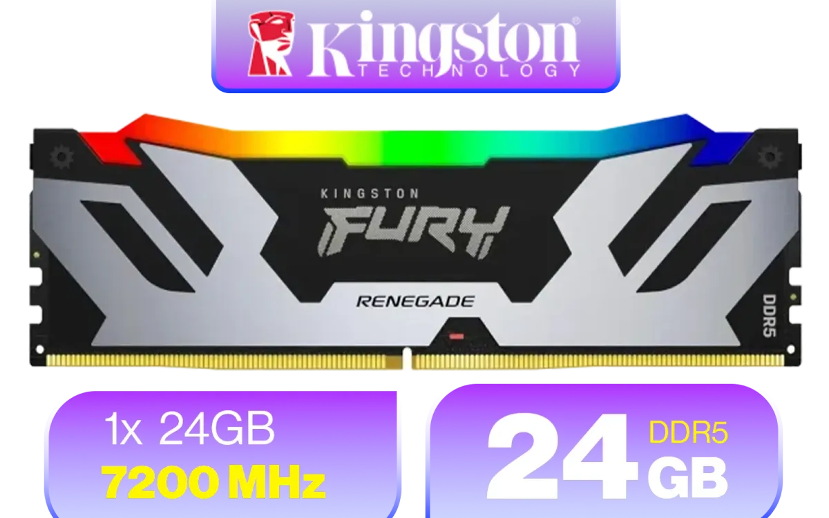 Kingston Fury Renegade RGB 24GB DDR5 7200MHz Desktop Memory | Evetech