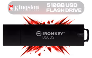 Kingston Ironkey D500S 512GB Encrypted Flash Drive Kingston Ironkey D500S 512GB Encrypted Flash Drive - Image 1