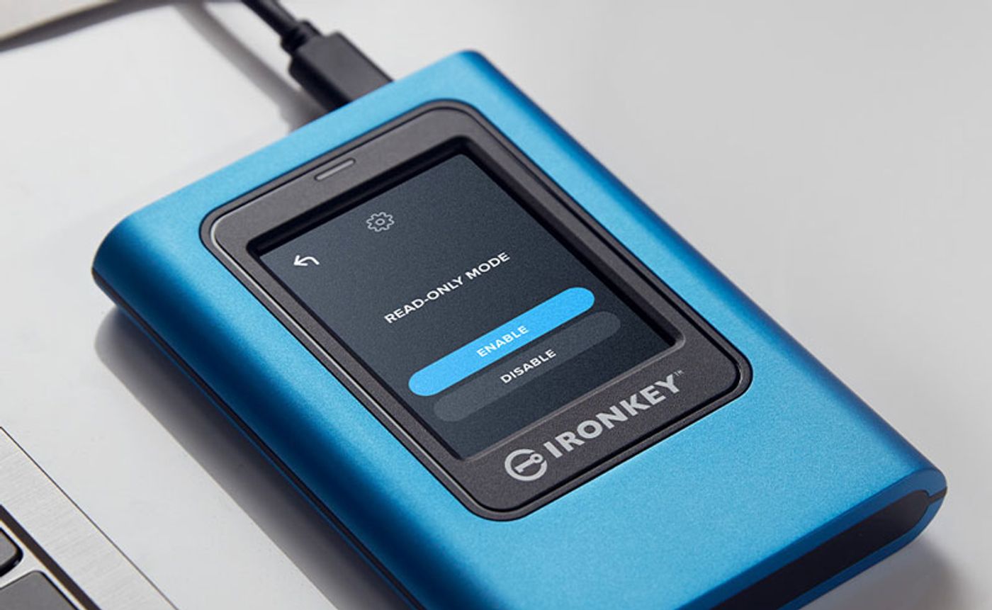 Dual read-only protection modes on the Kingston IronKey Vault Privacy 80