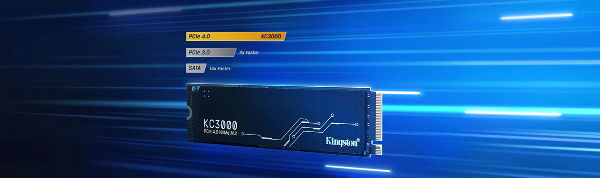 Kingston KC3000 2TB PCIe 4.0 NVMe M.2 SSD — High-Performance | Evetech