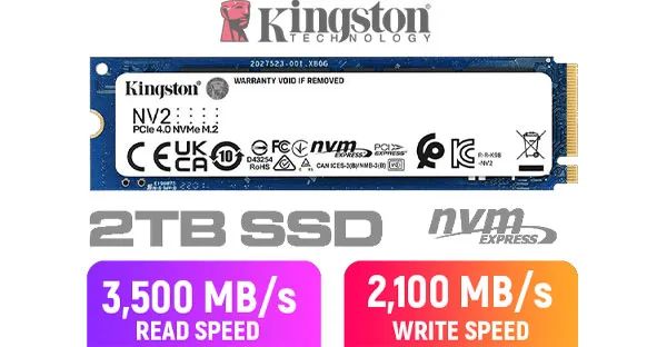 Kingston NV2 2TB NVMe SSD - High-Speed Storage Solution | Evetech