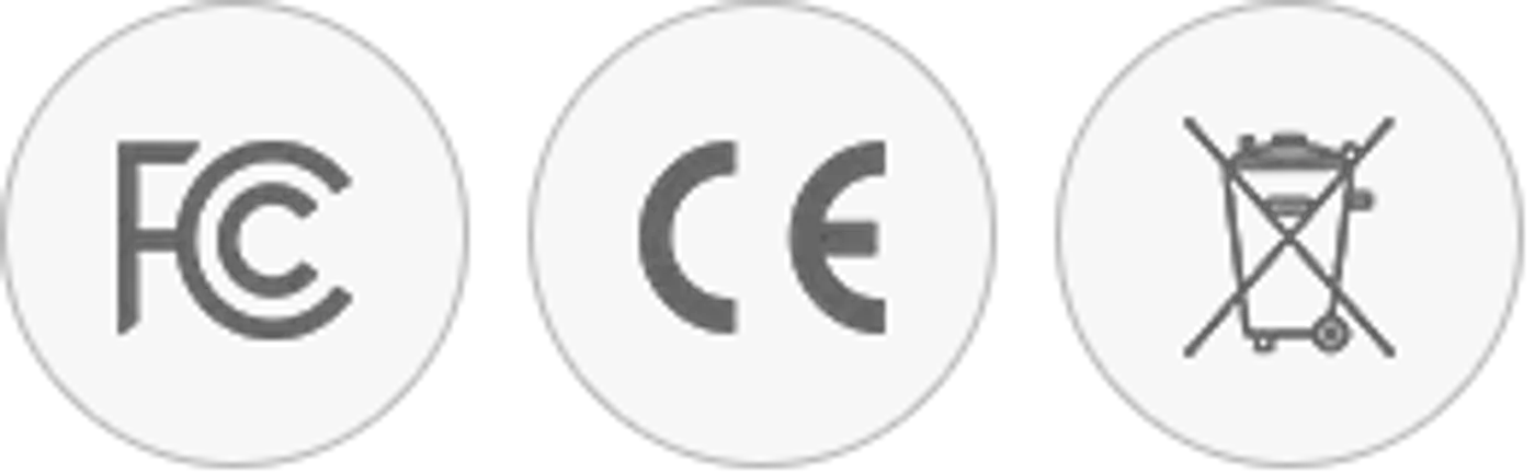 Certification marks showing the international quality standards KLEVV memory meets