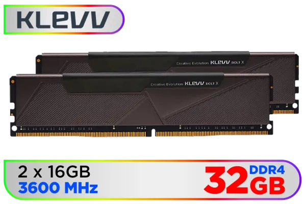 メモリー KLEVV BOLT X DDR4 32GB 3600MHz KLEVV BOLT X 32GB 3600MHz DDR4 Gaming Memory - Ultimate PC