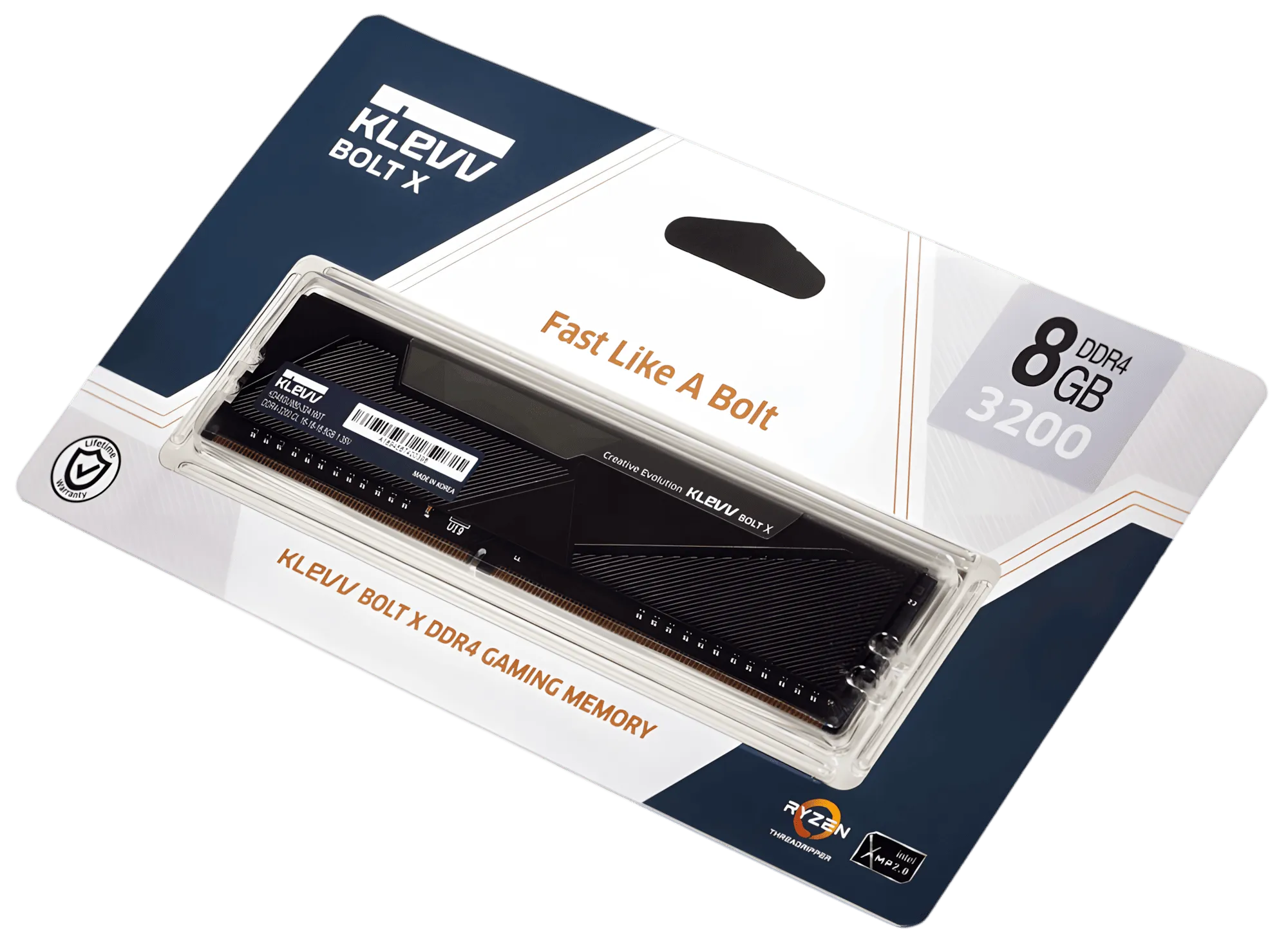 KLEVV BOLT X 8GB DDR4-3200 Desktop Gaming Memory