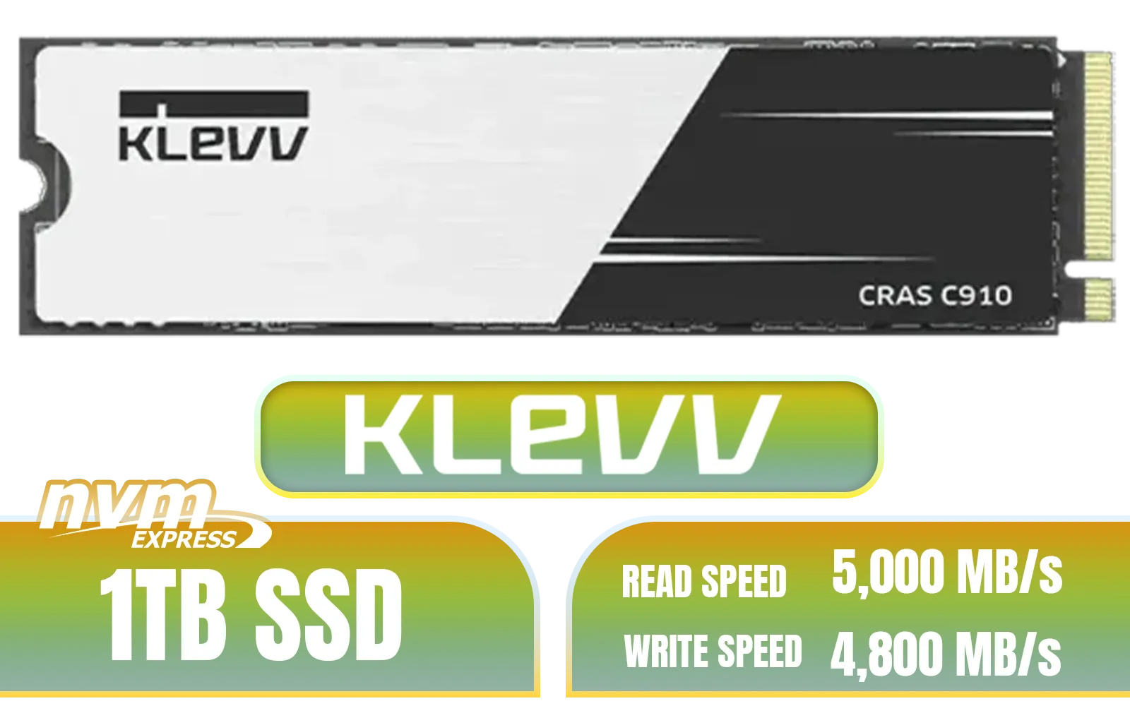 スナフキン堂【希少カッタウェイ】MONTANO リペア・メンテ済　JV KLEVV CRAS C910 1TB Gen4 M.2 NVMe SSD with Heatsink | Evetech