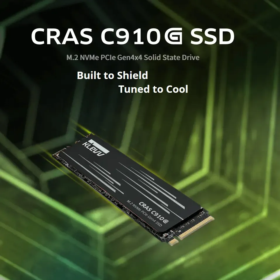 KLEVV CRAS C910G 1TB Gen4 NVMe M.2 SSD, Up to 5000MB/s | Evetech