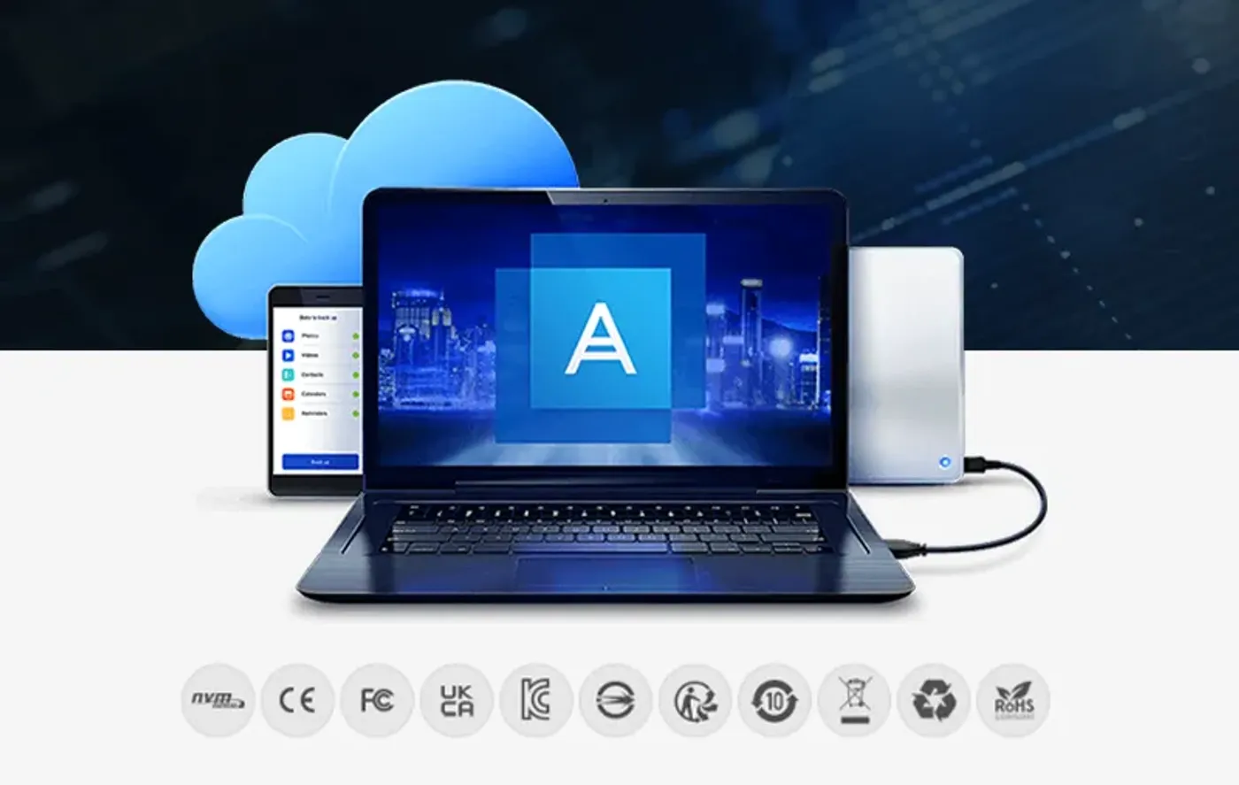 Acronis True Image software bundled with the KLEVV CRAS C925G SSD