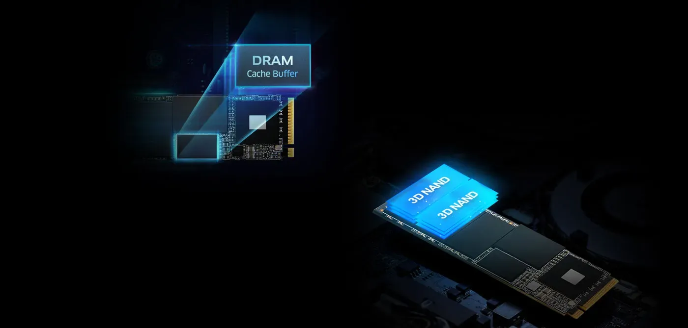 Diagram of the DRAM cache buffer inside the KLEVV CRAS C930 SSD