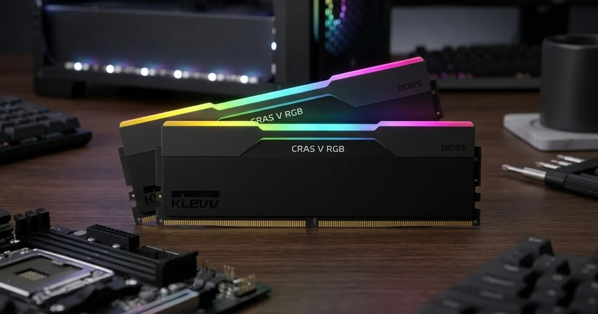 KLEVV CRAS V RGB 32GB (2x16GB) 7200MHz DDR5 Gaming RAM | Evetech