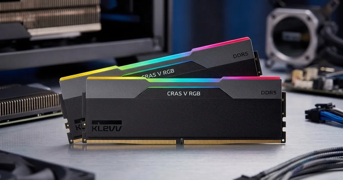 KLEVV CRAS V RGB 32GB Kit 6400MHz Low-Profile RAM | Evetech