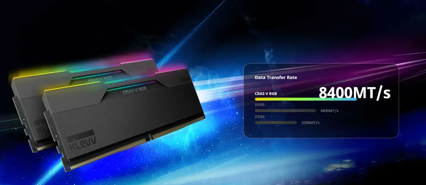 KLEVV CRAS V RGB 32GB (2x16GB) DDR5 7200MHz CL34 RAM | Evetech