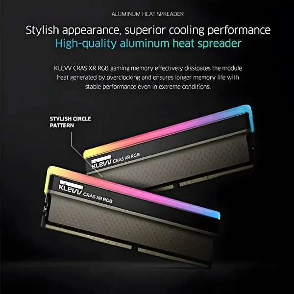 KLEVV CRAS XR RGB 16GB (2x8GB) DDR4-3600 Gaming RAM | Evetech