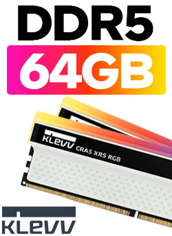 KLEVV CRAS XR5 RGB 64GB 6200MHz DDR5 Gaming OC Memory