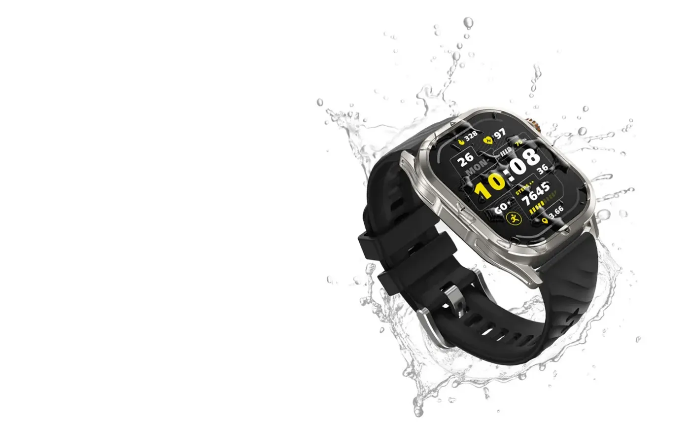 Kospet Magic P10 showing 5 ATM water resistance durability