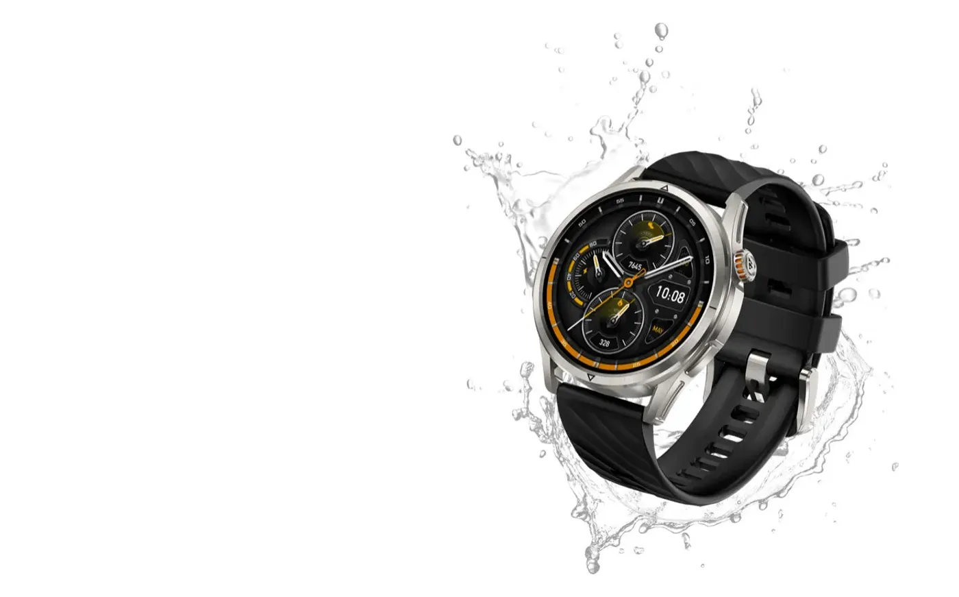 Full view of the Magic R10 showing case, crown and strap together