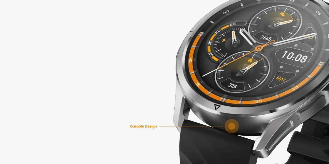 The rounded case of the Magic R10 worn on a wrist