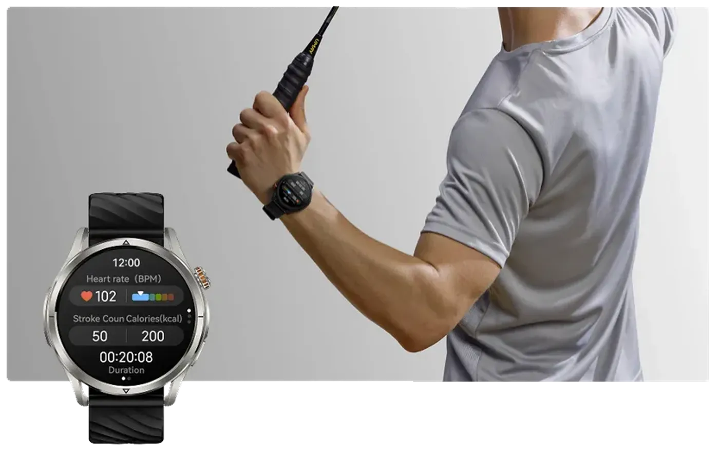Racket sport tracking on the KOSPET Magic R10 smart watch