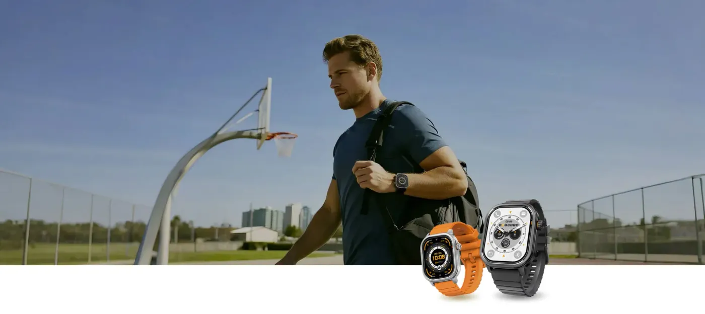 KOSPET Pulse smart watch showing its large AMOLED display