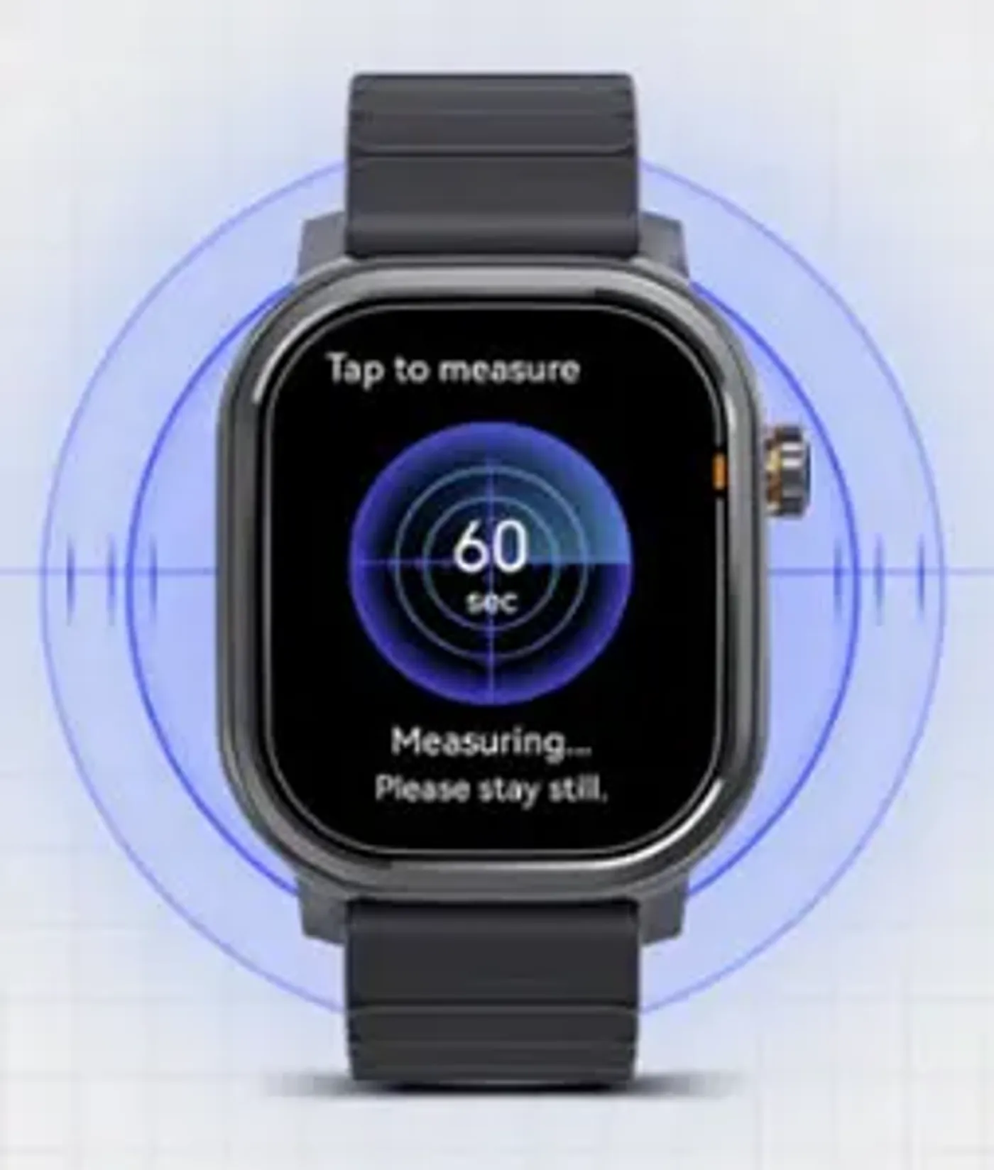 One-tap check showing heart rate, SpO2 and stress on the Pulse