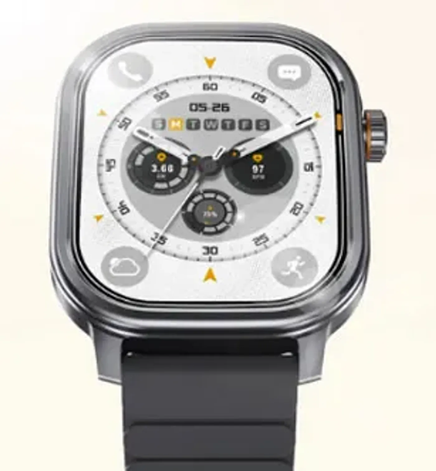 The 1.96-inch display of the KOSPET Pulse shown up close