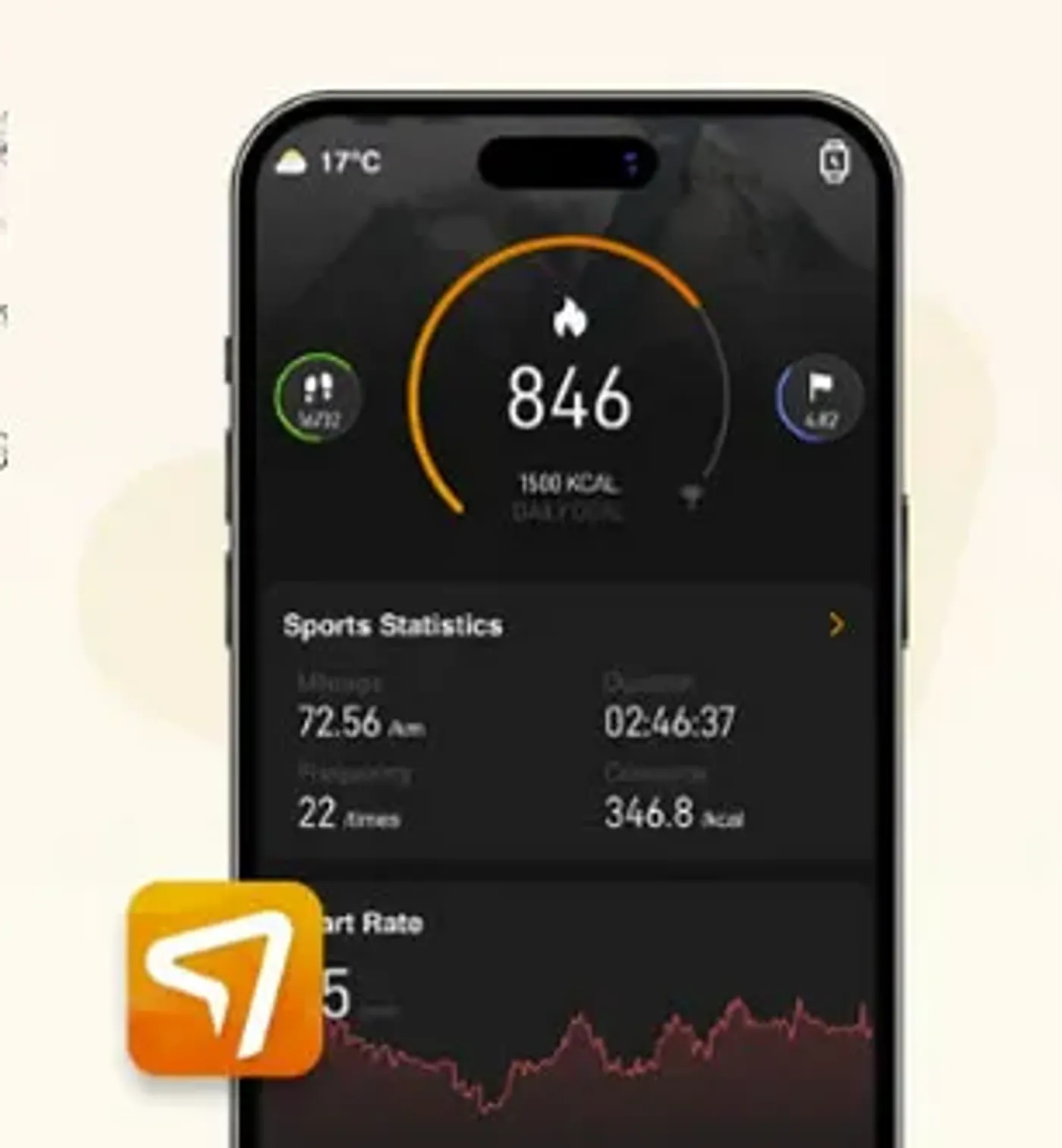 The KOSPET Pulse automatically detecting activity on the wrist