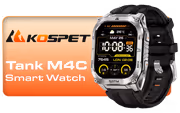 KOSPET Tank M4C Walkie-Talkie Watch Silver - Android/iPhone - image 1