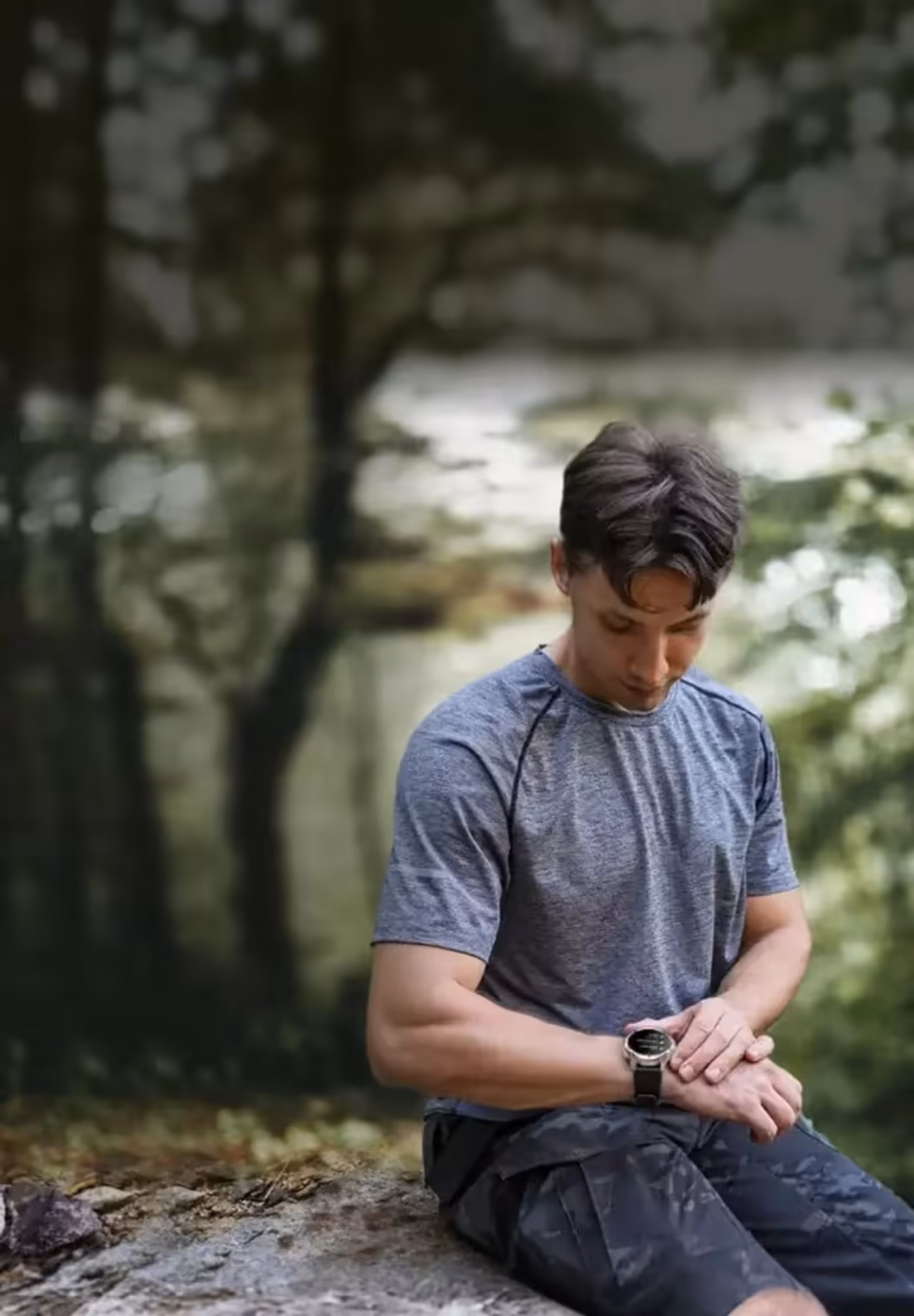 Durable smartwatch designed to withstand rugged forest and humid outdoor conditions