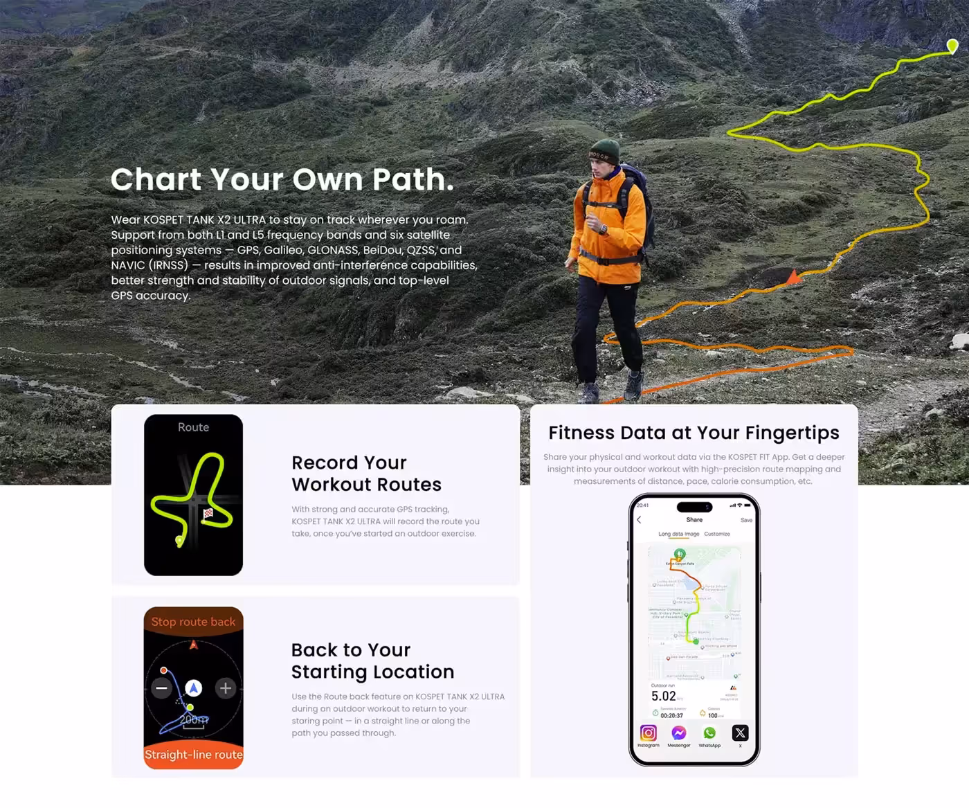 Checking direction on the KOSPET Tank X2 Ultra while outdoors