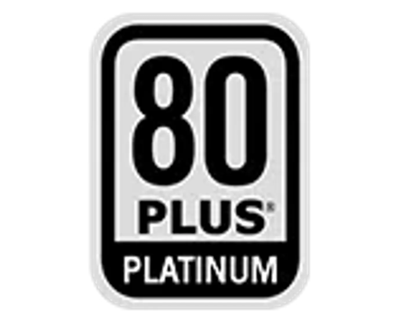 80 PLUS Platinum certification badge indicating up to 92% efficiency