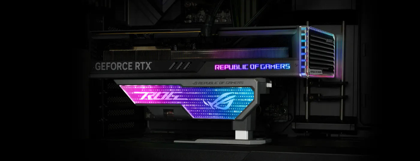 ROG Herculx Graphics Card Holder front view