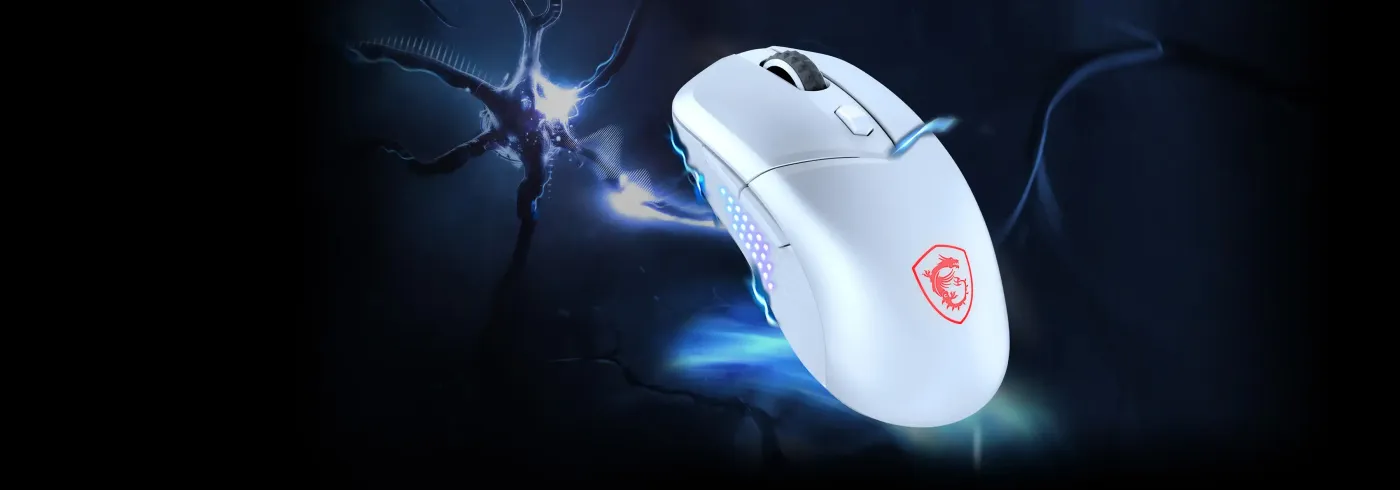 VERSA 300 ELITE WIRELESS WHITE gaming mouse hero showcase