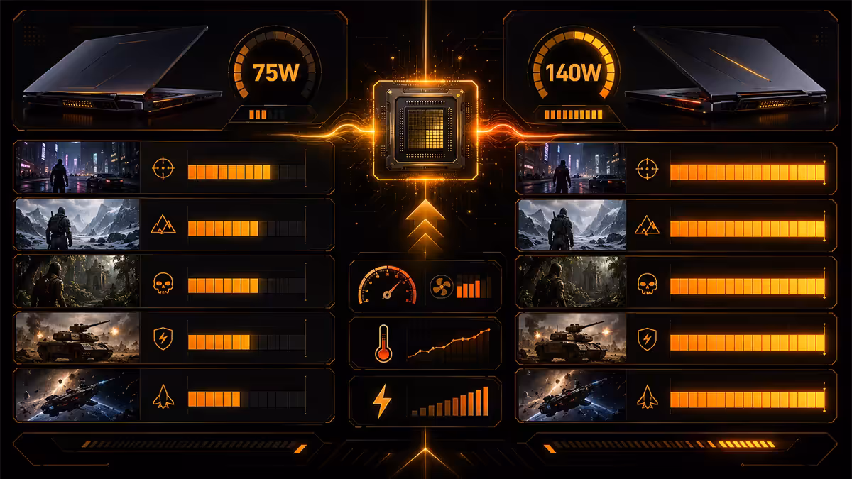 75W vs 140W laptop GPU