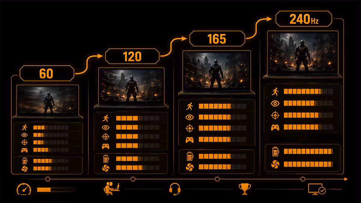 Laptop refresh rate tiers