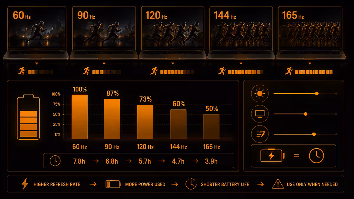 Refresh rate battery impact