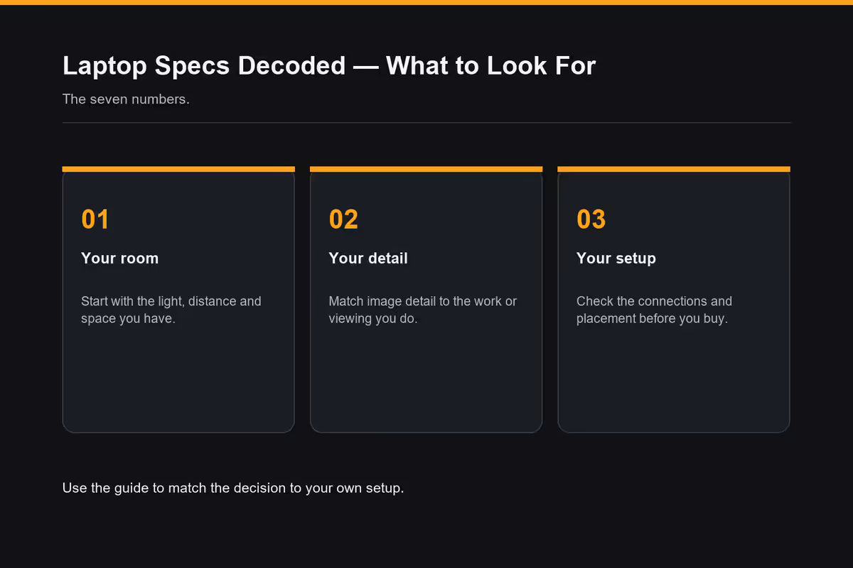 Display specs - the seven numbers that matter