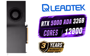 Leadtek NVIDIA RTX 5000 ADA 32GB GDDR6 Workstation Graphics Card Leadtek NVIDIA RTX 5000 ADA 32GB GDDR6 Workstation Graphics Card - Image 1