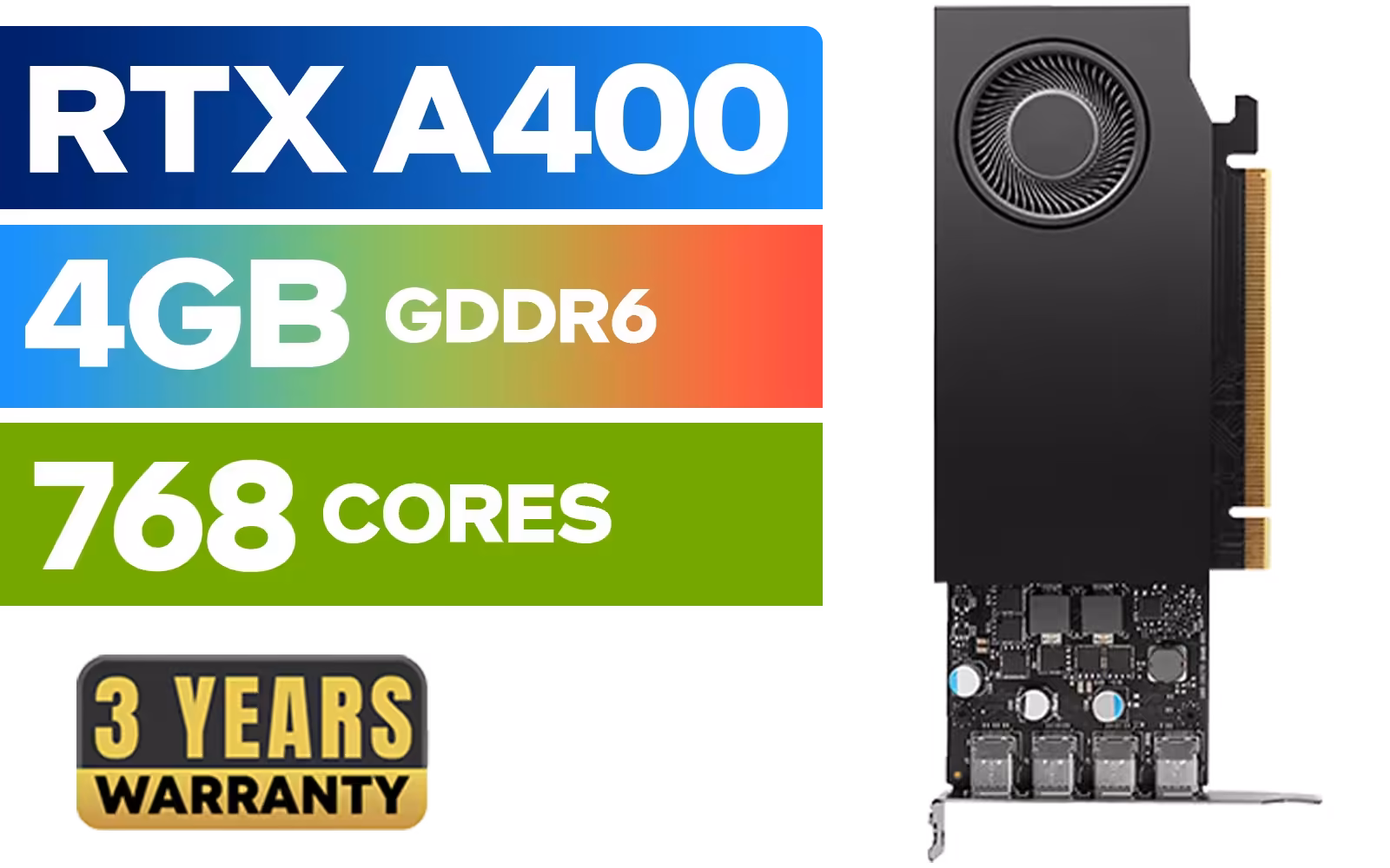 Leadtek NVIDIA RTX A400 4GB GDDR6 Workstation Graphics Card