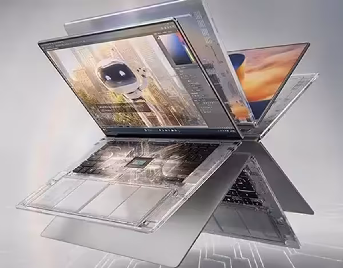 Slim and portable Lenovo Yoga Pro laptop profile
