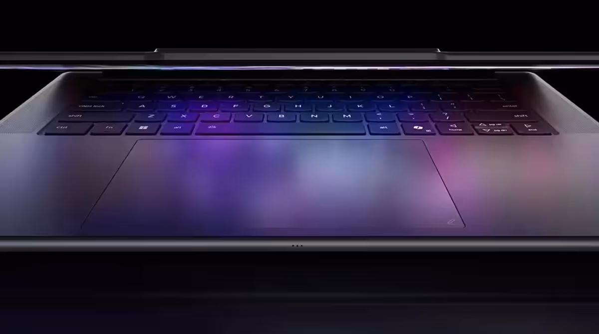 Yoga keyboard layout showcasing precision typing design features