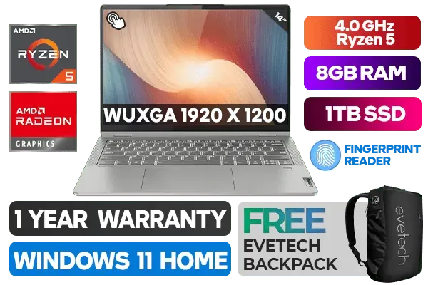 Lenovo IdeaPad Flex 5 14ALC7 - Ryzen 5 Touchscreen Laptop with 1TB