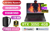 Lenovo IdeaPad Gaming 3 15ACH6 Ryzen 5 RTX 3050 Laptop With 32GB RAM & 512GB SSD - image 1