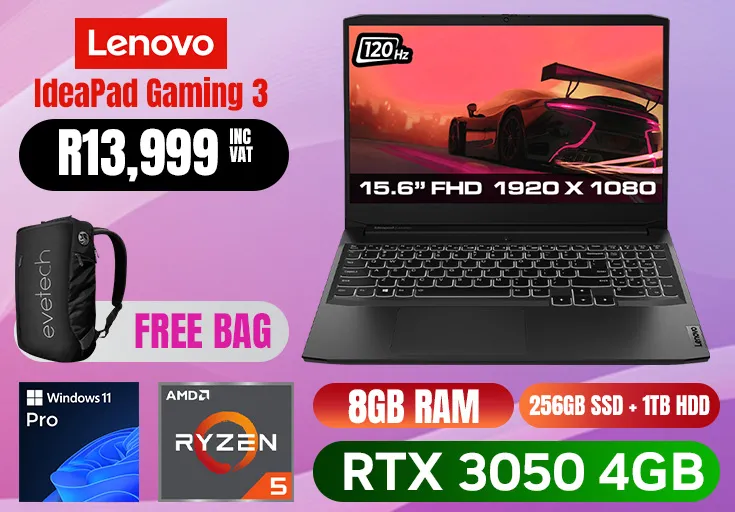 Lenovo IdeaPad Gaming 3 15ACH6 Ryzen 5 RTX 3050 laptop