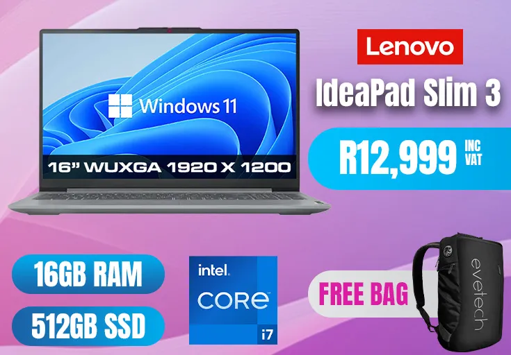 Lenovo Ideapad Slim 3 16IRH10 Intel Core i7 Laptop