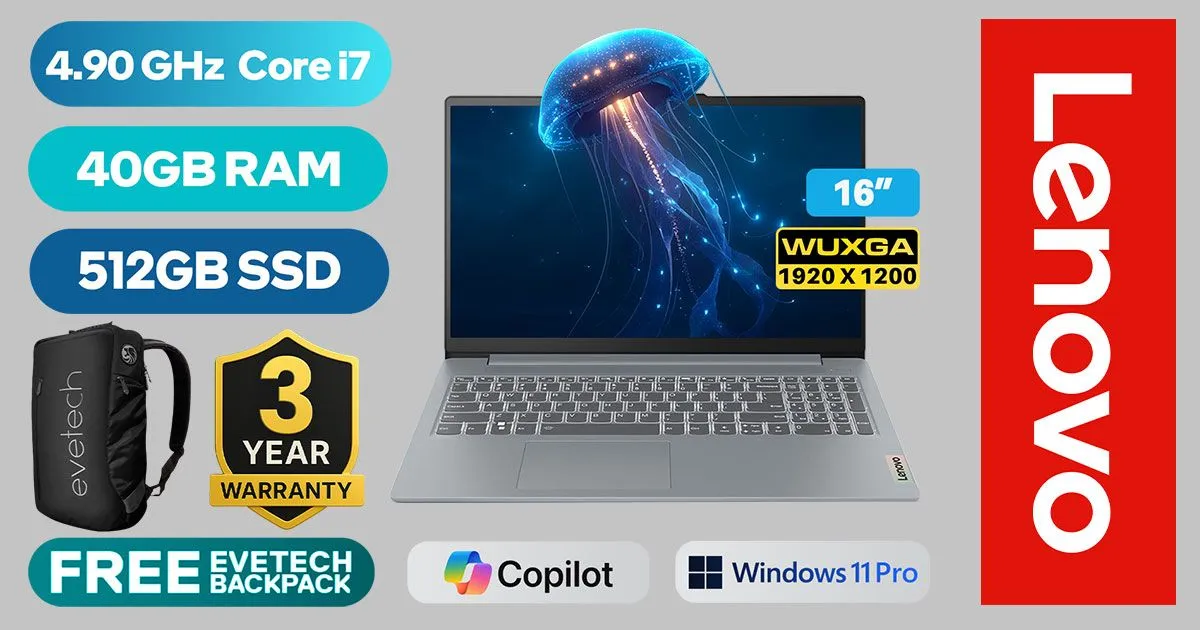 Lenovo IdeaPad Slim 3 40GB/512GB | High‑Performance Laptop | Evetech