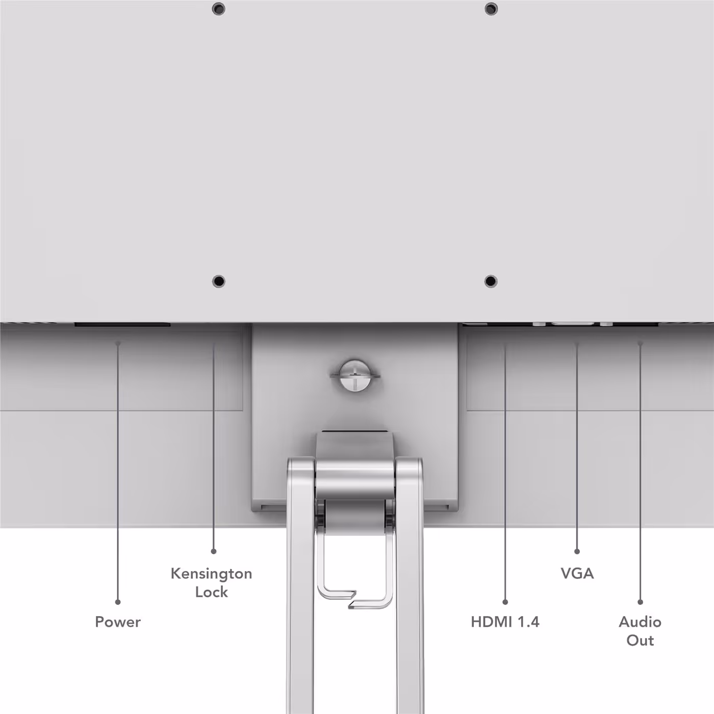 Lenovo L24-4C rear view with port labels