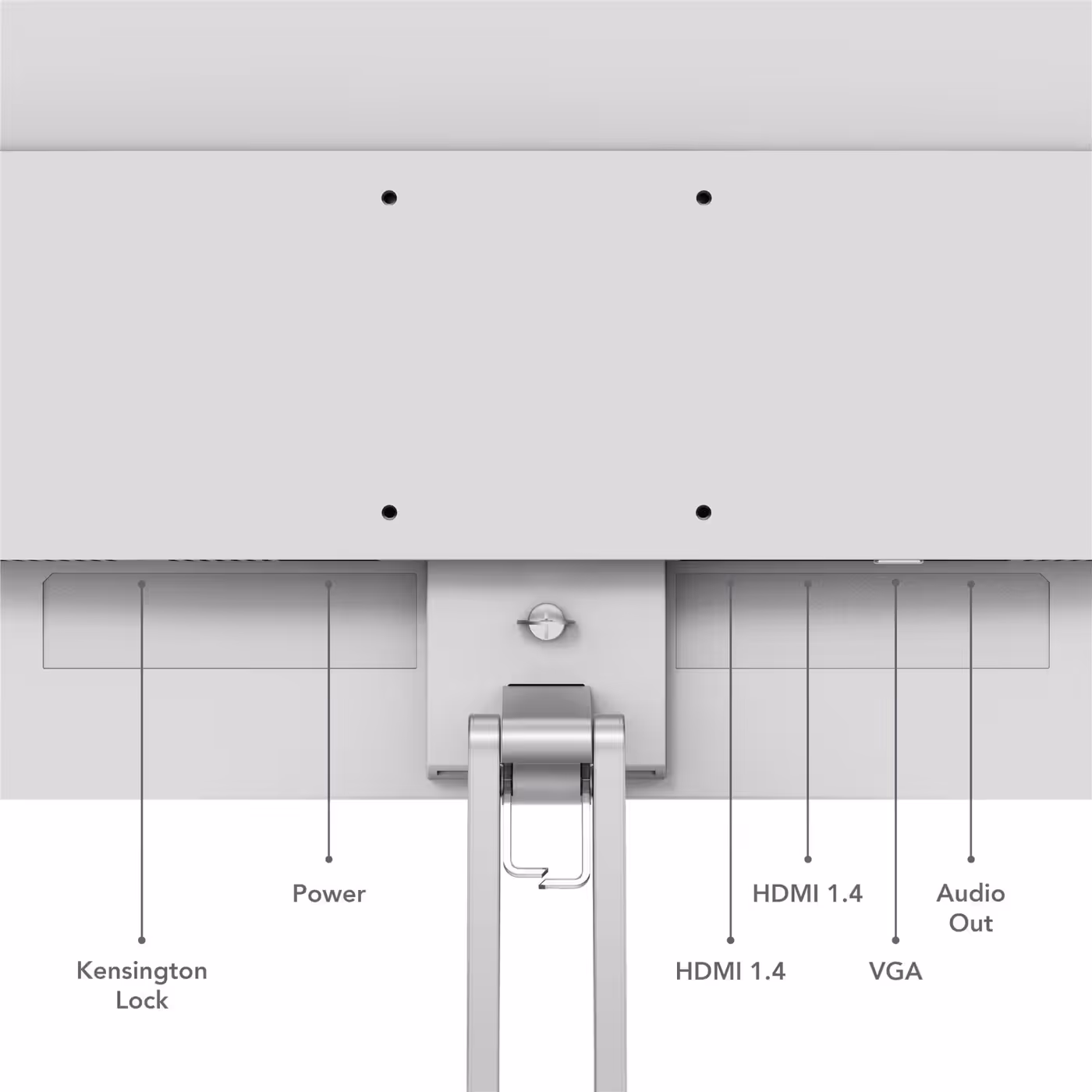 Lenovo L27-4C rear view with port labels